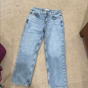 Zara Blue Straight Jeans Classic Style